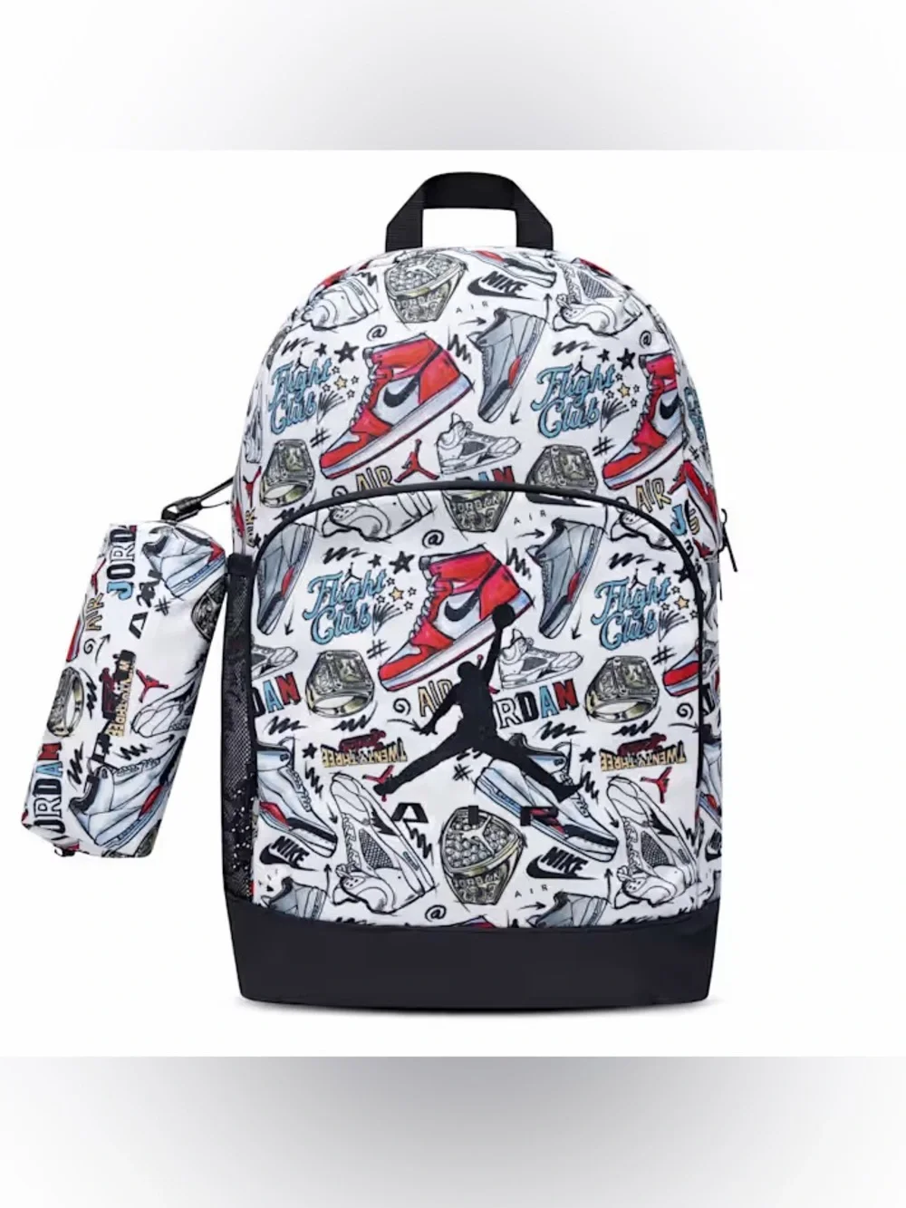 Air Jordan Backpack Regular Size School Book Bag With Pencil case Brand New
